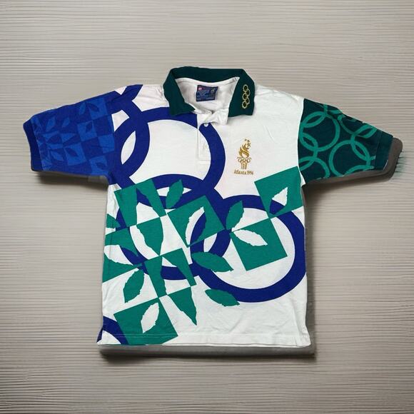 Hanes Other - VTG Atlanta 1996 Olympic Games Hanes Polo Golf Shirt Men’s Size Small 90s USA